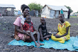 Rejoice James with her 3 children 