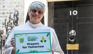 Sr Karen d'Artois OP at Number 10 Downing Street to deliver 'Prayers for Tomorrow'