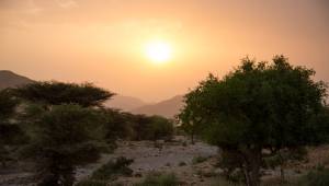 A photo of a sunrise in Ethiopia