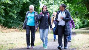 Janet, Frances and Cynthia taking part in The Big Pilgrimage, Cathedral of Our Lady Immaculate and St Thomas of Canterbury, Northampton