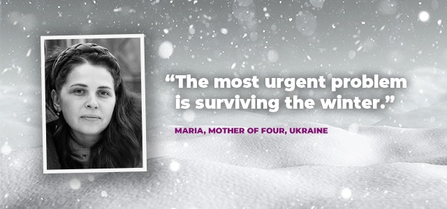 The most urgent problem is surviving the winter
