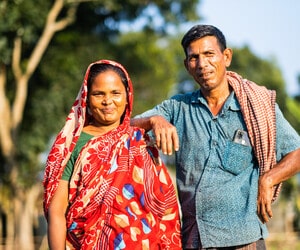 Salina, a small-scale farmer from Bangladesh