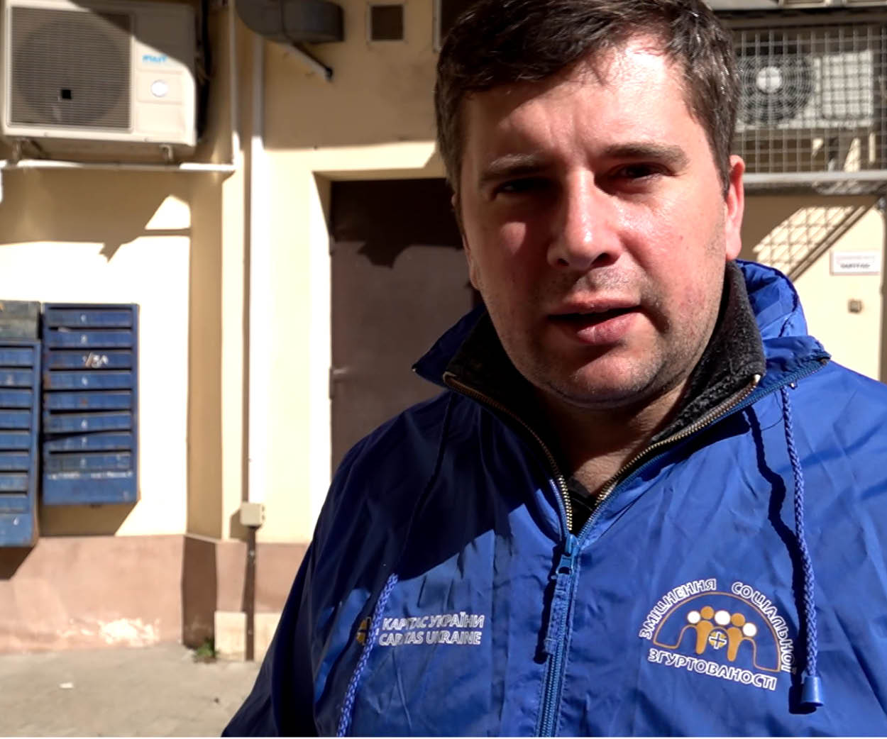 Vladislav, an aid worker in Ukraine
