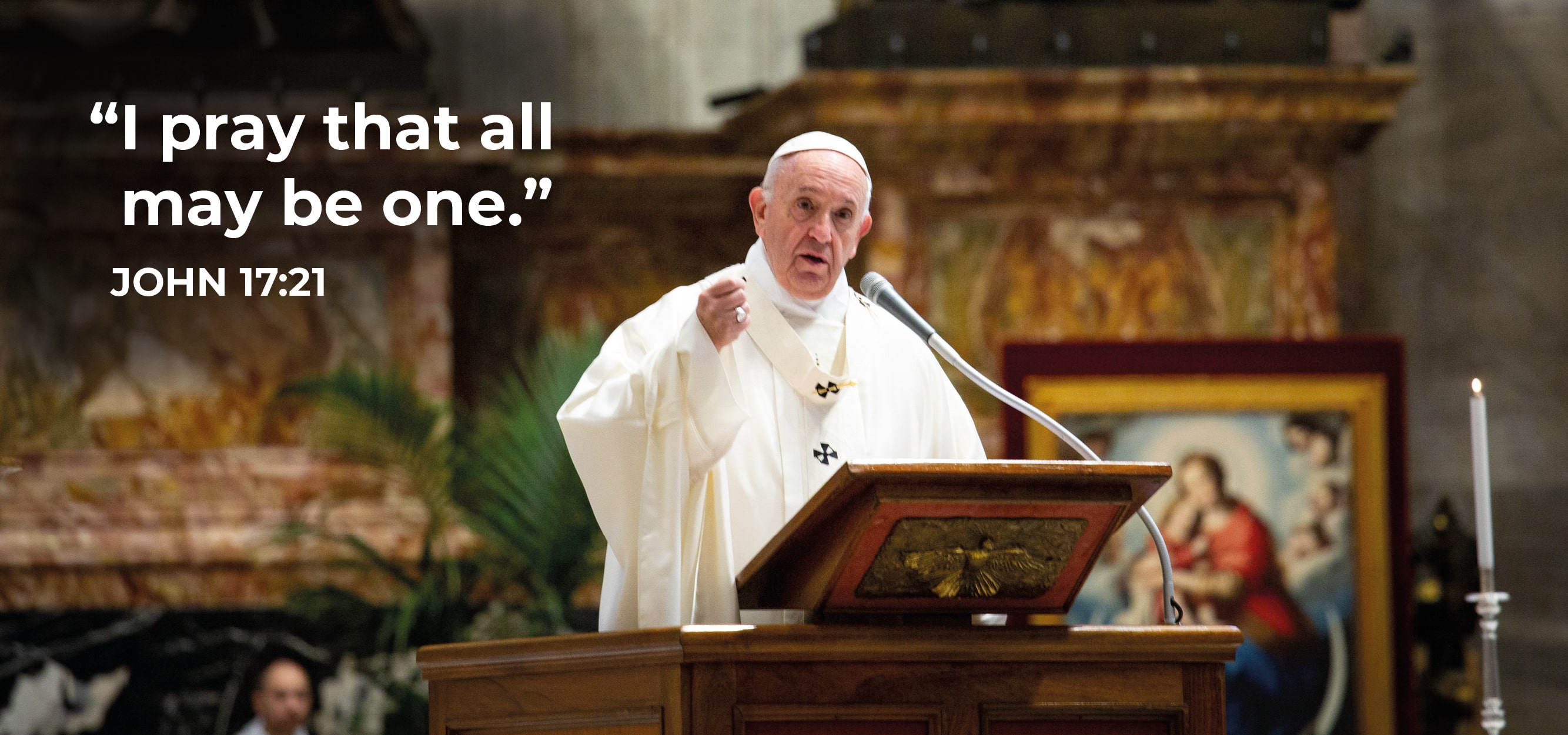 Pope Francis has called for unity and peace in South Sudan